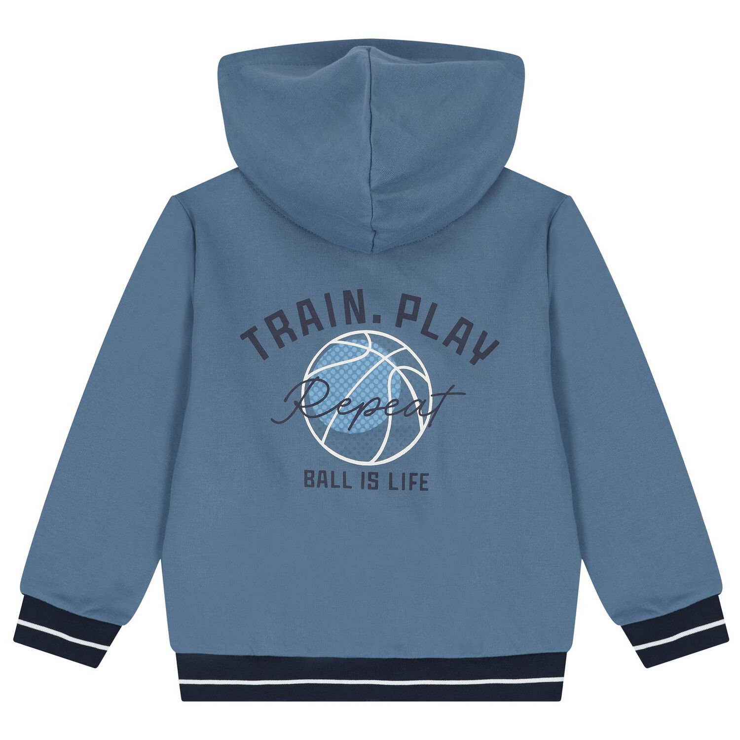 Boys Blue & Navy Blue Basketball Tracksuit, 1, hi-res