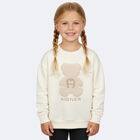 Girls Ivory Faux Fur Teddy Bear Sweatshirt, 1, hi-res