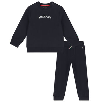 Baby Boys Navy Blue Logo Tracksuit