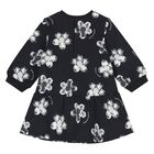Younger Girls Black Flower Dress, 1, hi-res