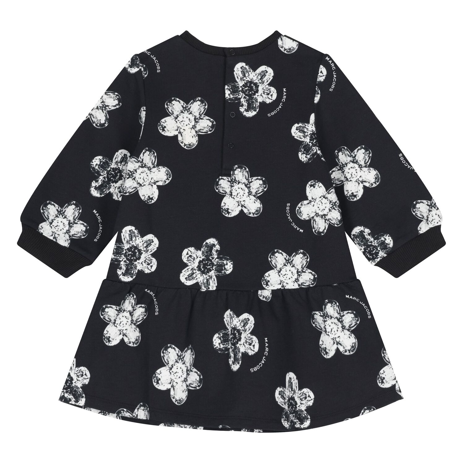 Younger Girls Black Flower Dress, 1, hi-res image number null