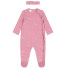 Baby Girls Pink Heart Babygrow Gift Set, 1, hi-res