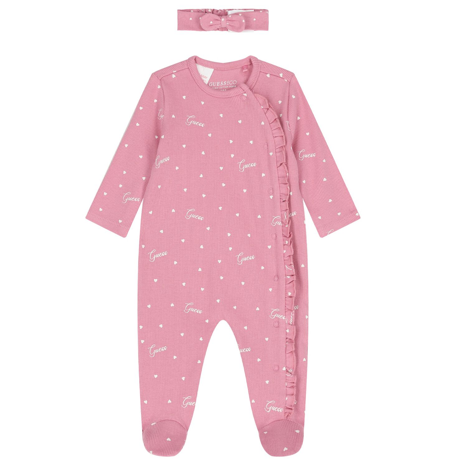 Baby Girls Pink Heart Babygrow Gift Set, 1, hi-res image number null