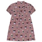 Girls White & Red Polo Bear Striped Dress, 1, hi-res