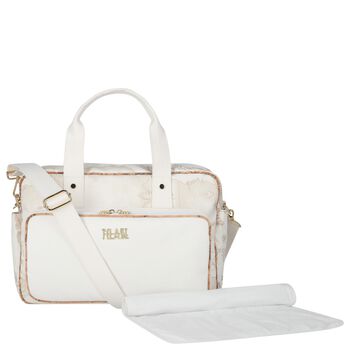 Ivory & Beige Geo Map Baby Changing Bag
