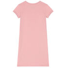 Girls Pink Bear Logo Dress, 1, hi-res