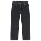 Boys Black Denim Jeans, 1, hi-res