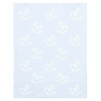 Baby Boys Blue Knitted Blanket
