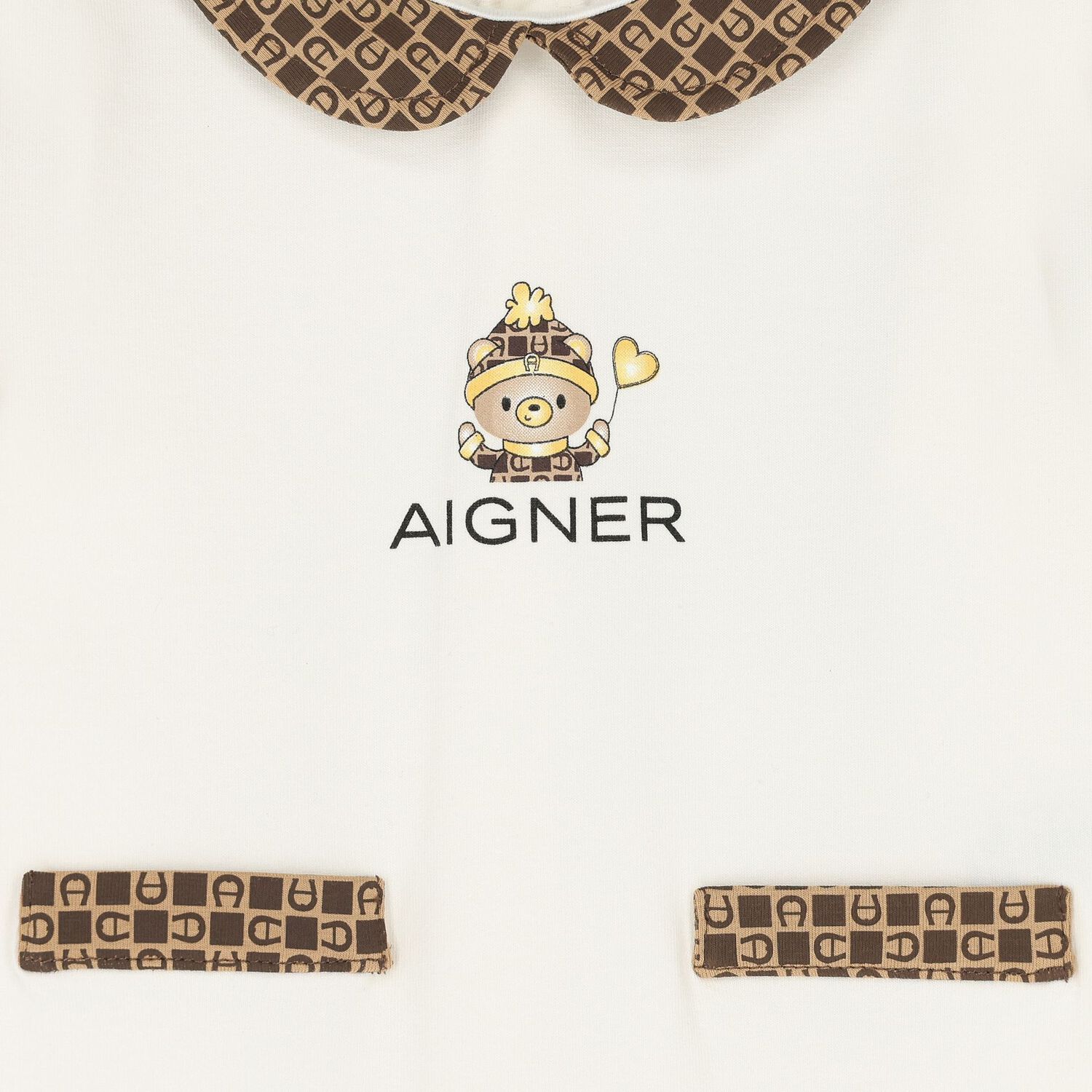 طقم هدية أفرول بشعار تيدى باللون العاجى, 1, hi-res