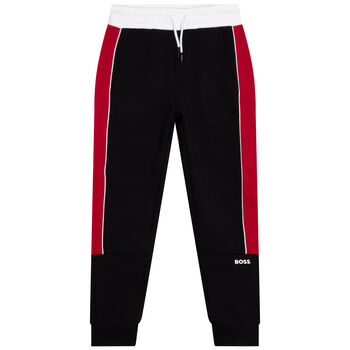 Boys Black Logo Joggers