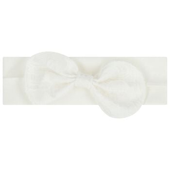 Baby Girls Ivory Bow Headband