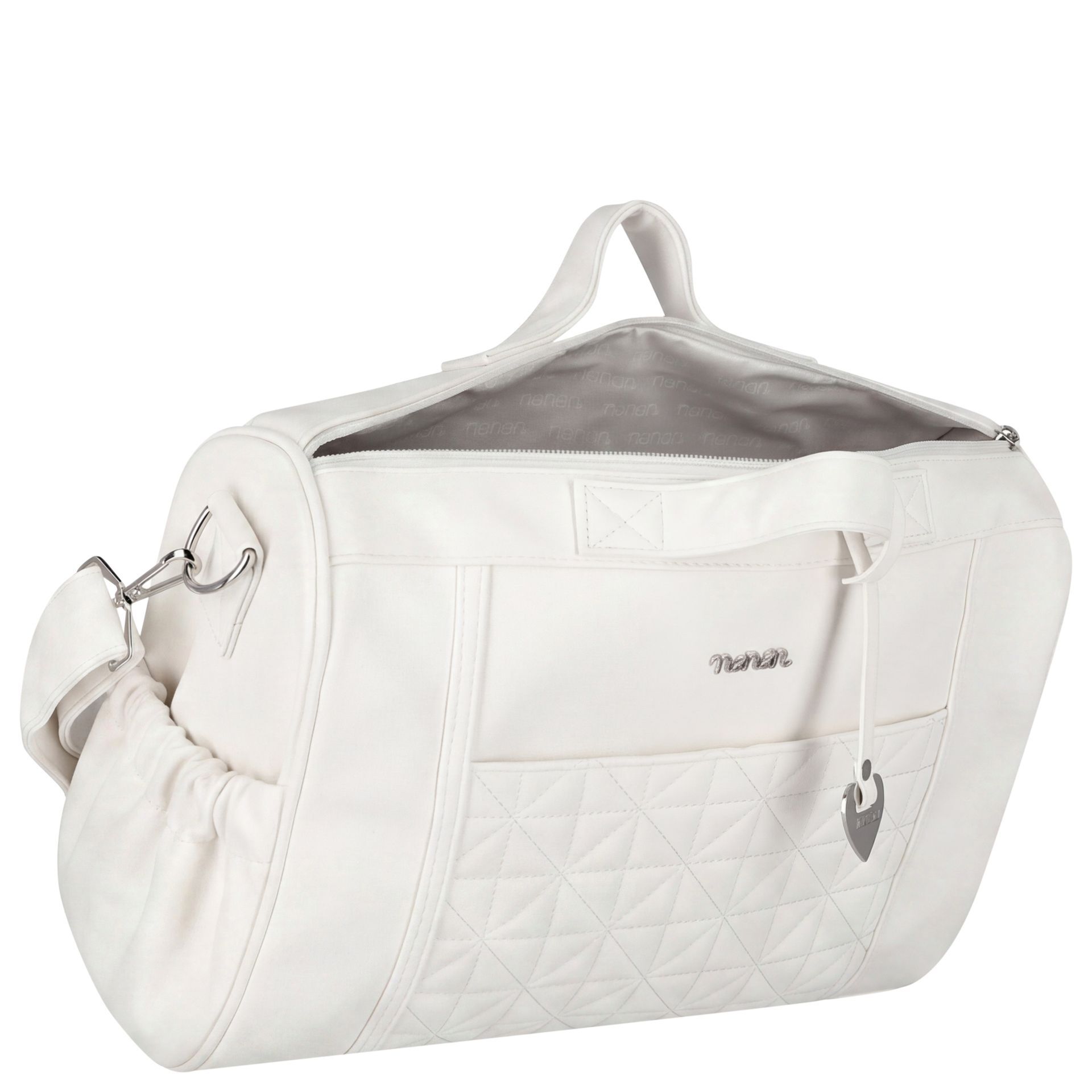 Nanán Ivory Quilted Baby Changing Bag ( 32cm ) | Junior Couture KSA
