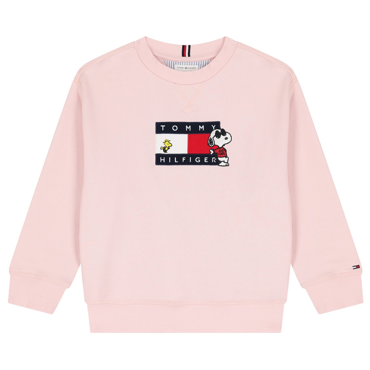 Girls Pink Snoopy Logo Sweatshirt, 2, hi-res