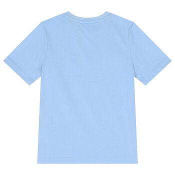 Boys Pale Blue Logo T-Shirt