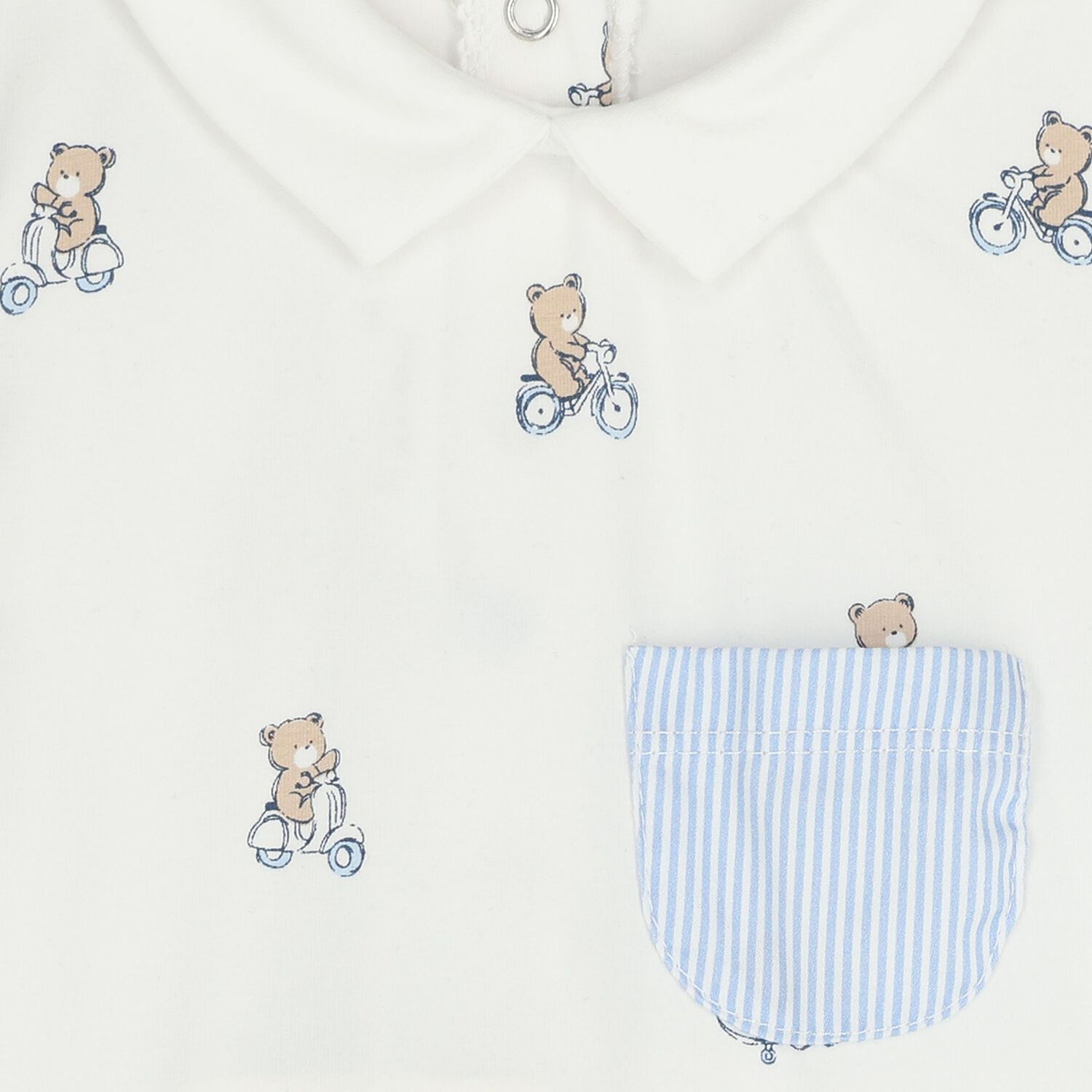 Baby Boys White & Blue Rompers ( 2-Pack ), 2, hi-res