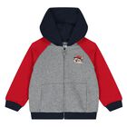 Younger Boys Red, Grey & Navy Blue Tracksuit Set, 2, hi-res