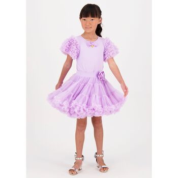 Girls Lilac Tulle Top