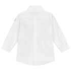Boys White Logo Shirt, 1, hi-res