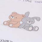 بطانية قماط بطبعة دب باللون الأبيض , 1, hi-res