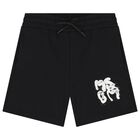 Boys Black Logo Shorts, 1, hi-res