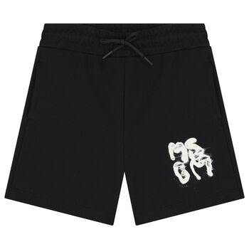 Boys Black Logo Shorts
