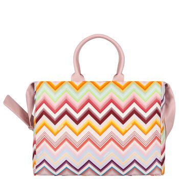 Baby Girls Pink Zig Zag Changing bag 