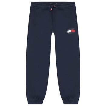 Boys Navy Blue Logo Joggers
