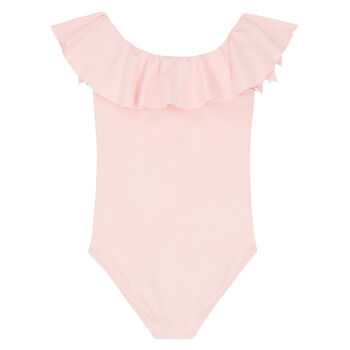 Girls Pink Petal Swimsuit