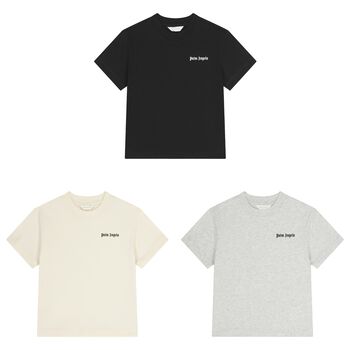 Boys Ivory, Grey & Black Logo T-Shirts ( 3-Pack )