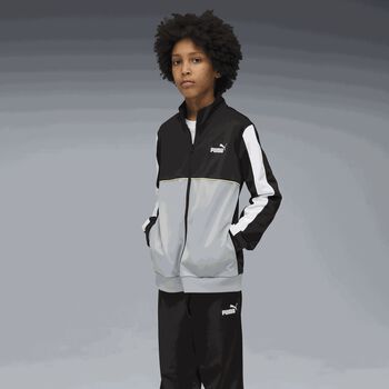 Boys Black & Grey Logo Tracksuit