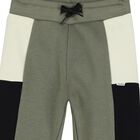 Younger Boys Grey, Navy Blue & White Joggers, 2, hi-res