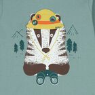 Boys Green Raccoon Long Sleeve Top, 1, hi-res