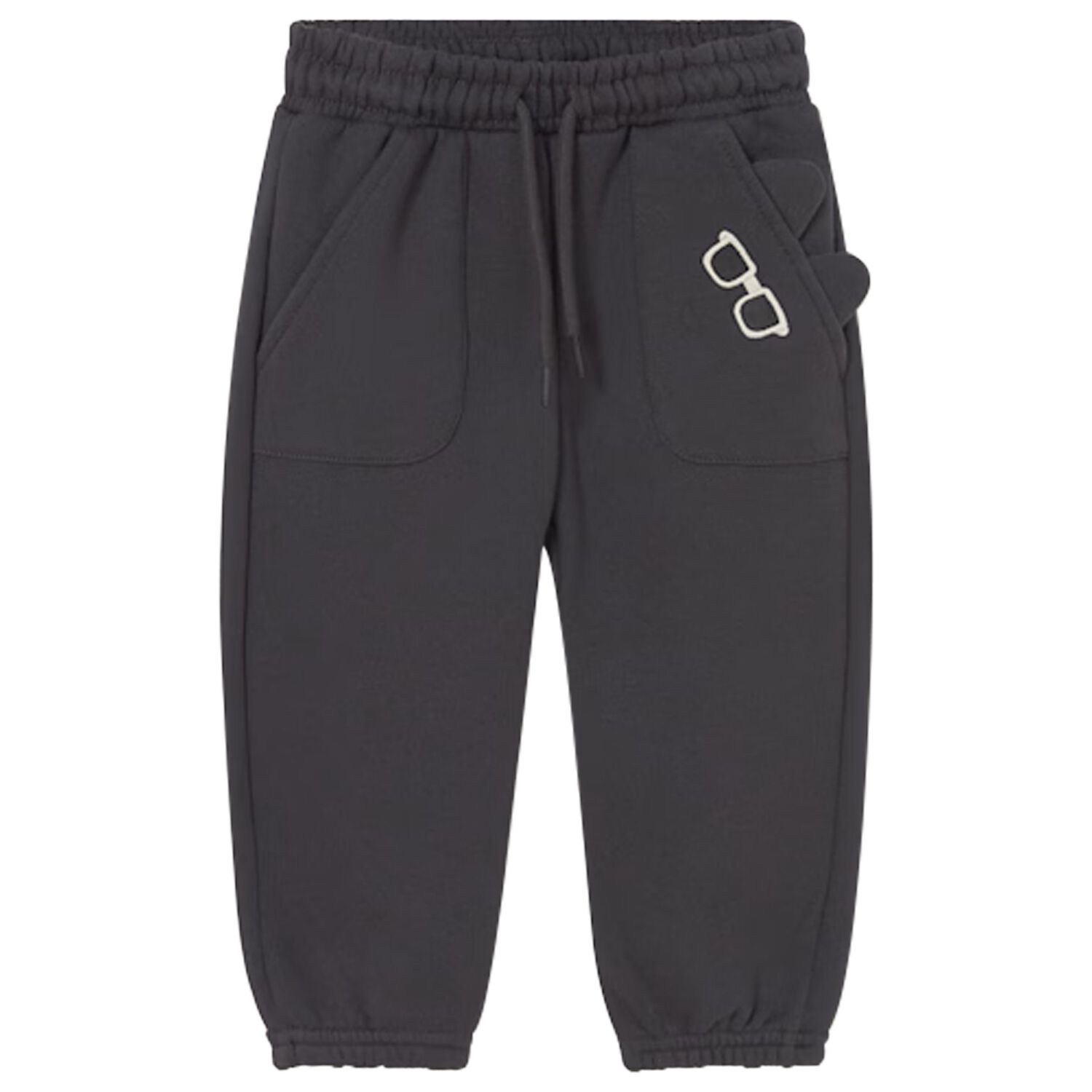 Younger Boys Black Joggers, 1, hi-res