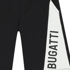 Boys Black Logo Shorts, 1, hi-res