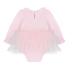 Baby Girls Pink Bow Tulle Dress Set , 2, hi-res