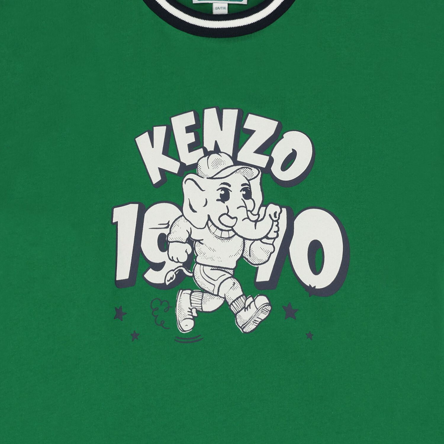 Boys Green & White Elephant Logo Long Sleeve Top, 1, hi-res