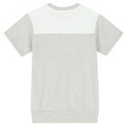 فستان بالشعار باللون الأبيض والرمادي, 1, hi-res