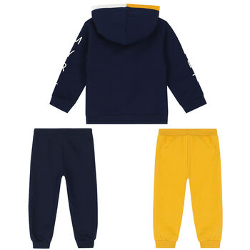 Younger Boys Navy & Yellow Tracksuit