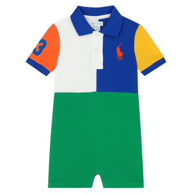 Baby Boys Multi-Colored Logo Romper