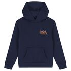 Boys Navy Blue Logo Hooded Top, 1, hi-res