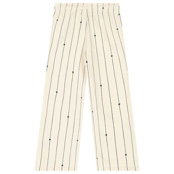 Girls Beige Logo Trousers