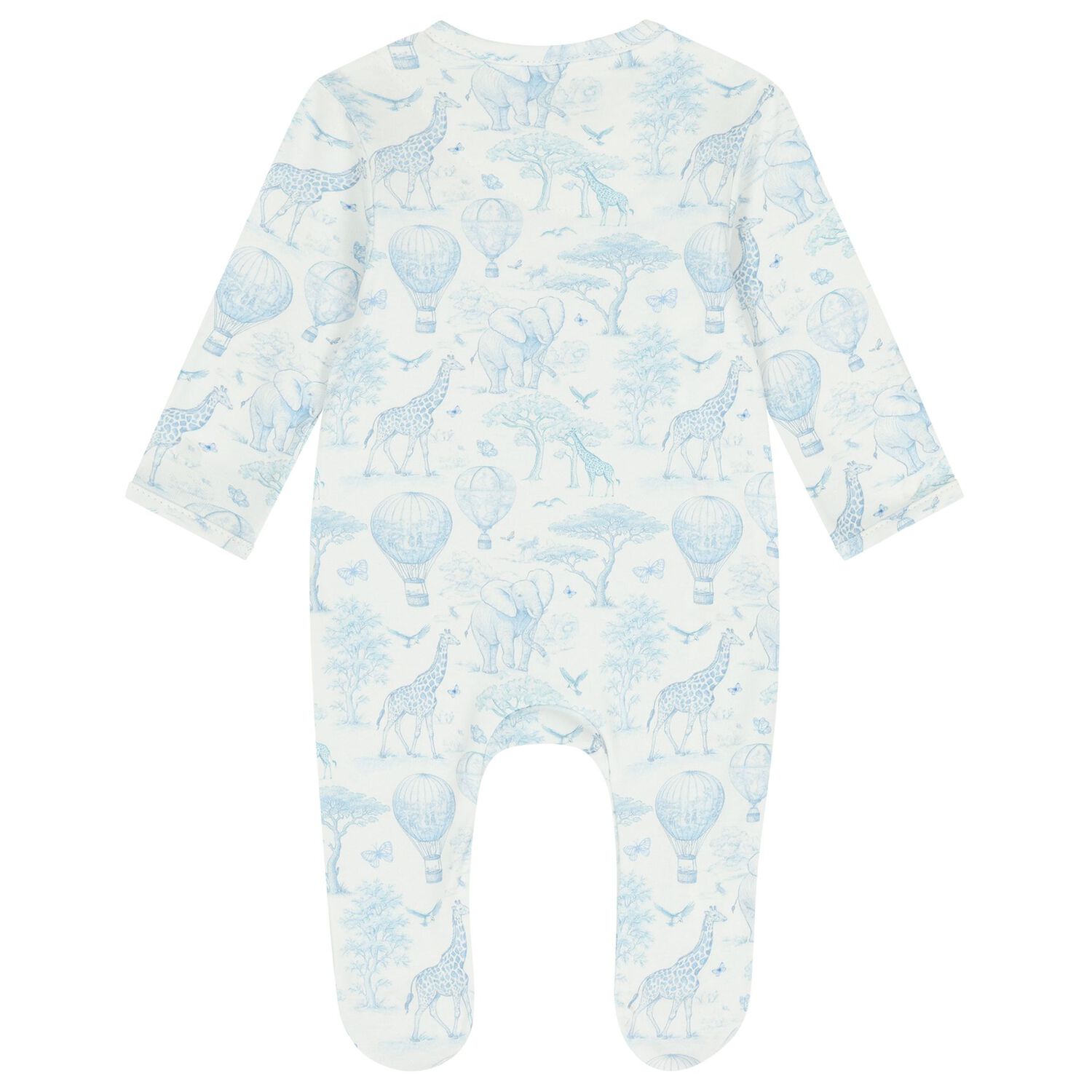 Baby Boys White & Blue Africa Babygrow Gift Set  , 1, hi-res