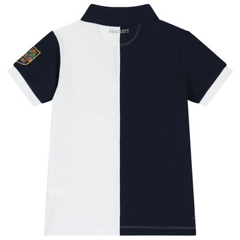 Boys White Logo Polo Shirt