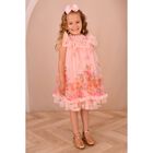 Girls Pink Floral Tulle Dress , 1, hi-res