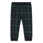 Baby Boys Black & Green Polo Bear Tartan Trouser Set, 1, hi-res