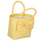 Girls Yellow Logo Bow Hand Bag, 1, hi-res