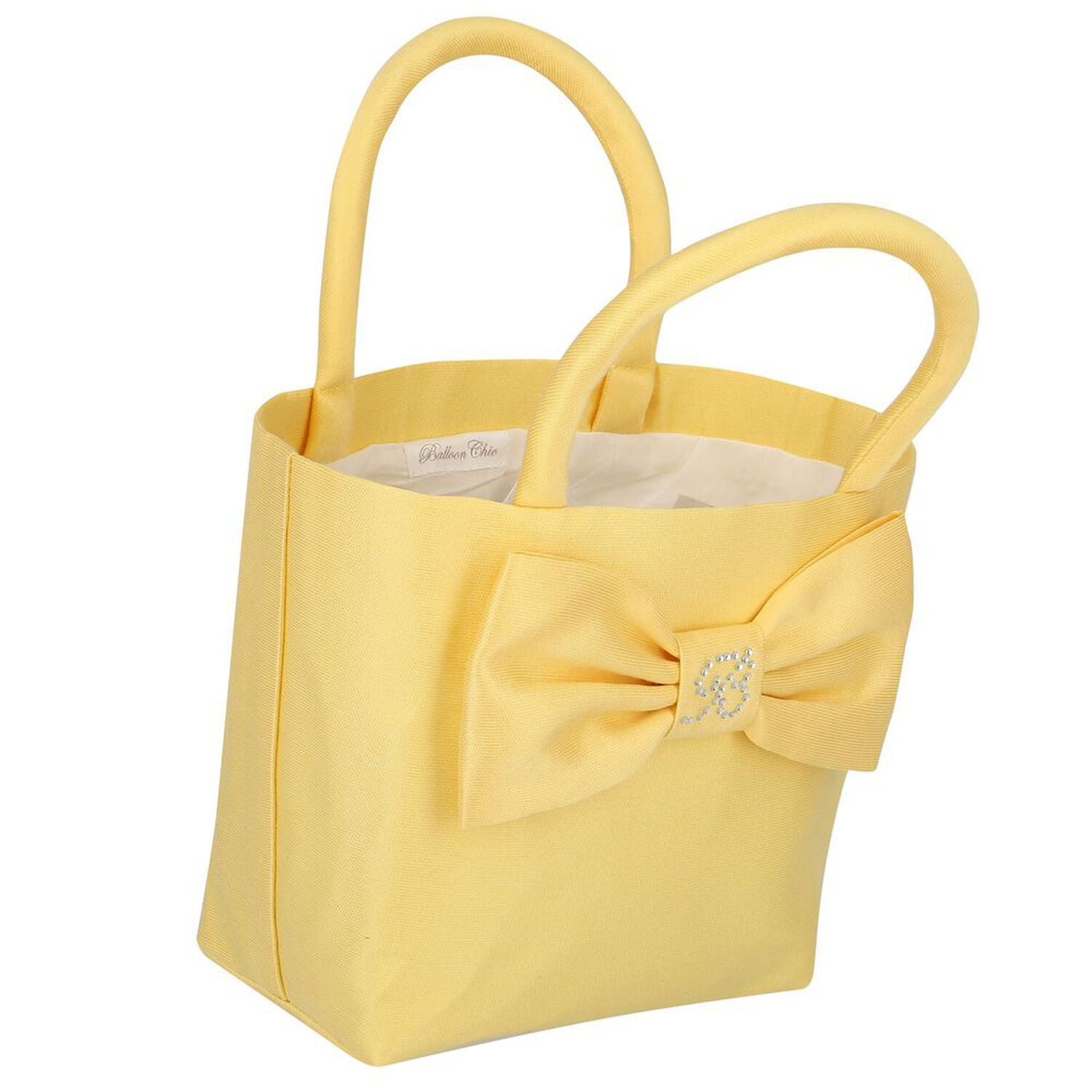 Girls Yellow Logo Bow Hand Bag, 1, hi-res image number null