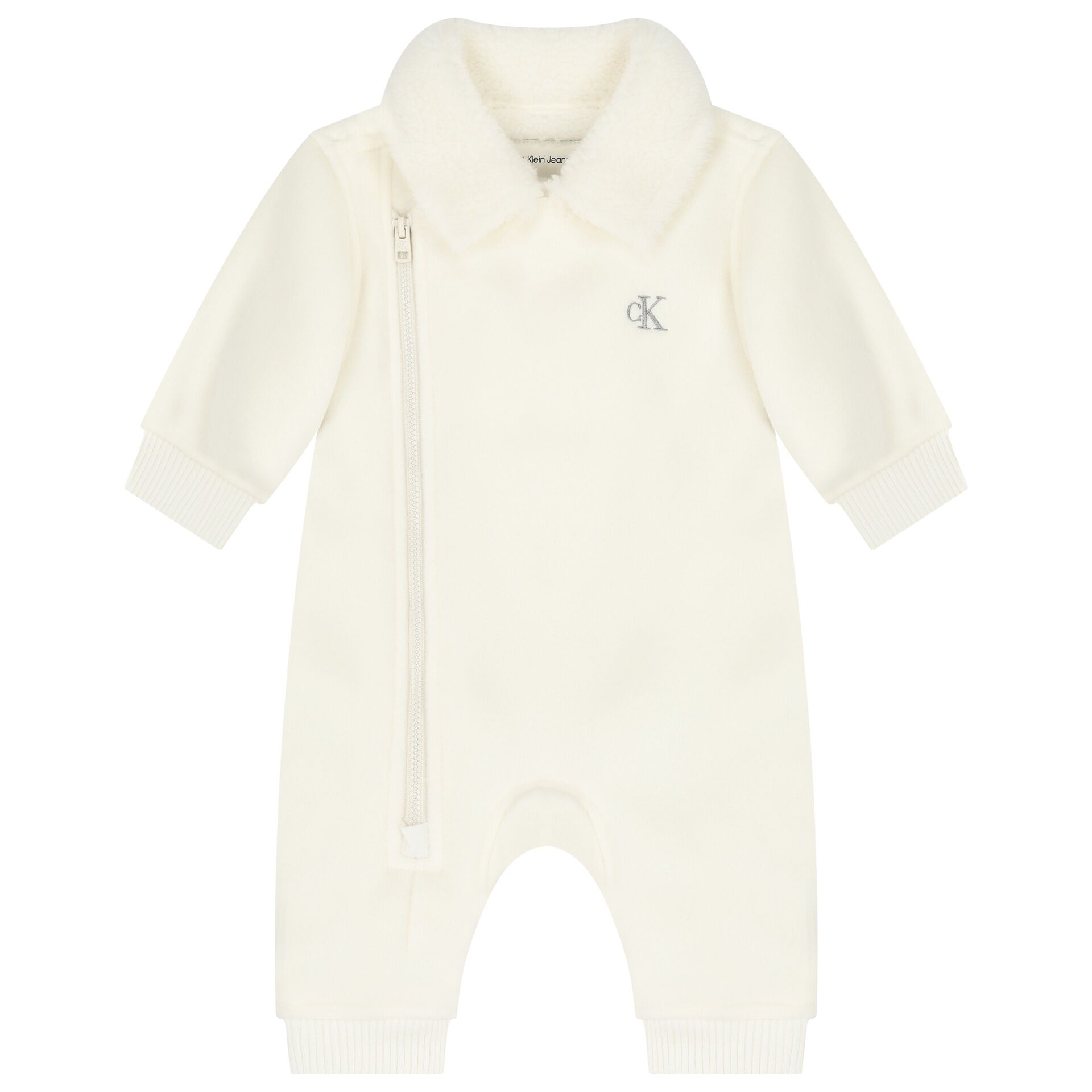 Calvin Klein Ivory Logo Sherpa Fleece Snowsuit | Junior Couture USA