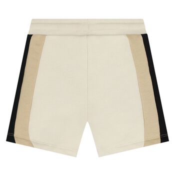 Younger Boys Beige Striped Shorts