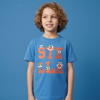 Younger Boys Blue Logo T-Shirt
